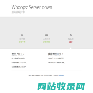 Whoops: Server maintenance