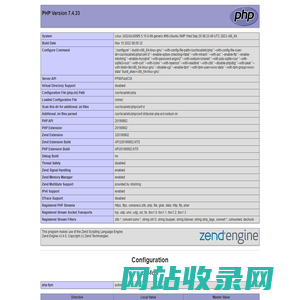 PHP 7.4.33 - phpinfo()