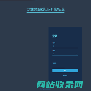 大数据精细化统计分析管理系统