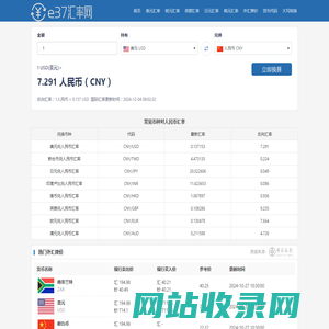 今日汇率查询_在线外币转换人民币_实时货币汇率换算器_e37汇率网