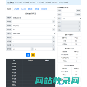 房贷计算器2024年最新版 公积金贷款计算器 等额本息计算器 商业贷款计算器_贷款计算器