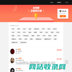 中国纹身师人气排行榜 - 纹身大咖人气排名|国内纹身师排名|全国纹身店排名