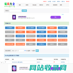 ASCII,US-ASCII,GB2312,GB18030,BIG5,MACINTOSH,Unicode,UTF-7,UTF-8,UTF-16,UTF-32,字符编码,中文字符