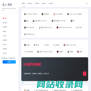 名人录 - 历史与当代,网红与明星,名人探索之旅