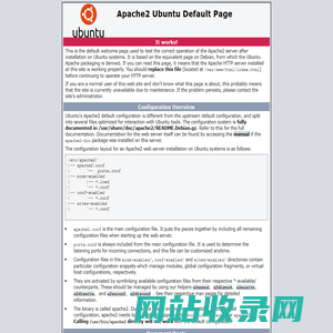 Apache2 Ubuntu Default Page: It works