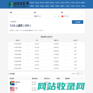 美元兑人民币汇率_美元欧元英镑最新外汇牌价_山川木汇率网